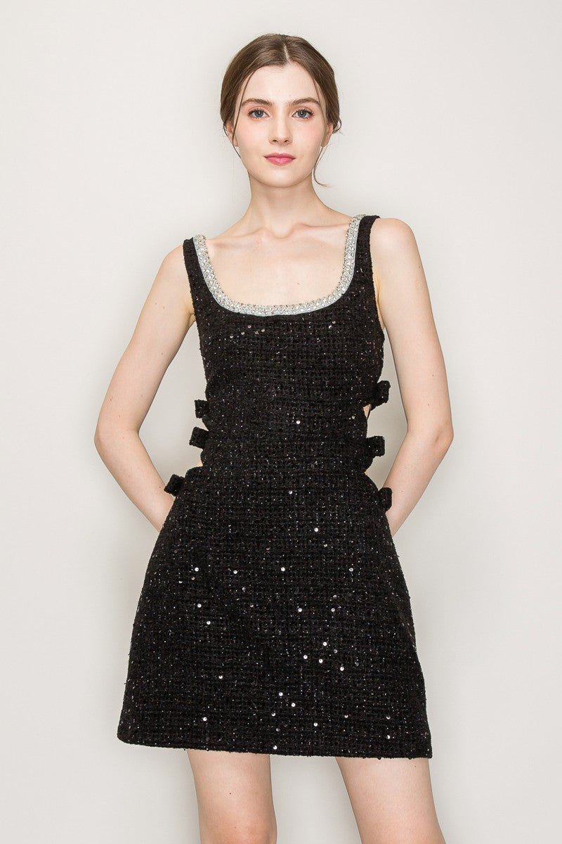 Sequin Boucle Dress